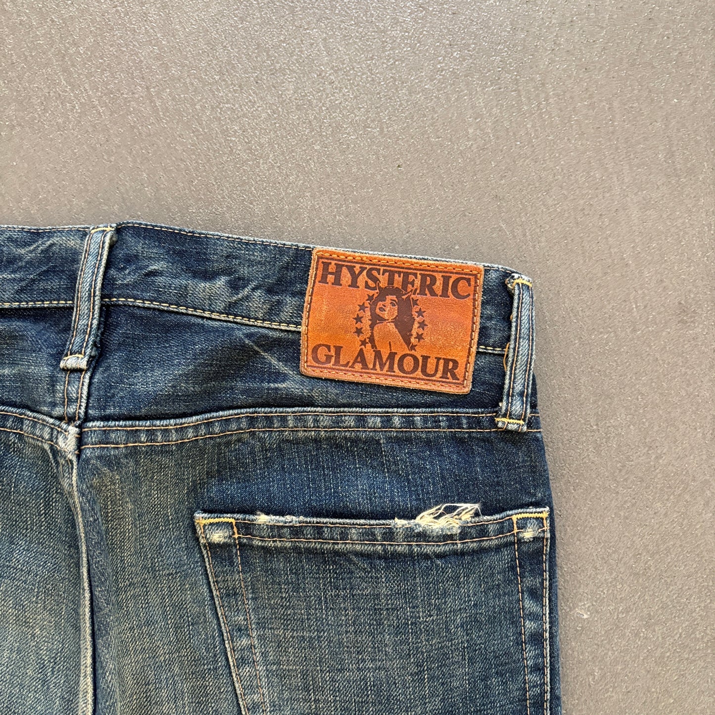 HYSTERIC GLAMOUR STUDDED DENIM INDIGO [W28]