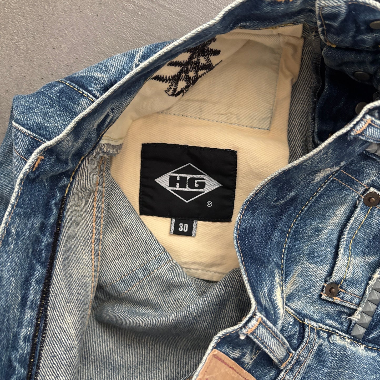 HYSTERIC GLAMOUR STUDDED SELVEDGE DENIM #12 [W30]