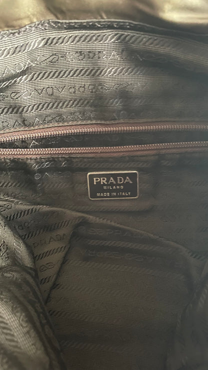 GRAND SAC À DOS VERT PRADA