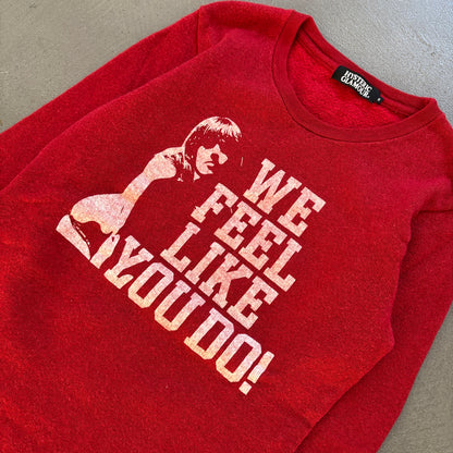 HYSTERIC GLAMOUR WE FEEL LIKE YOU DO SWEATER RED [S]