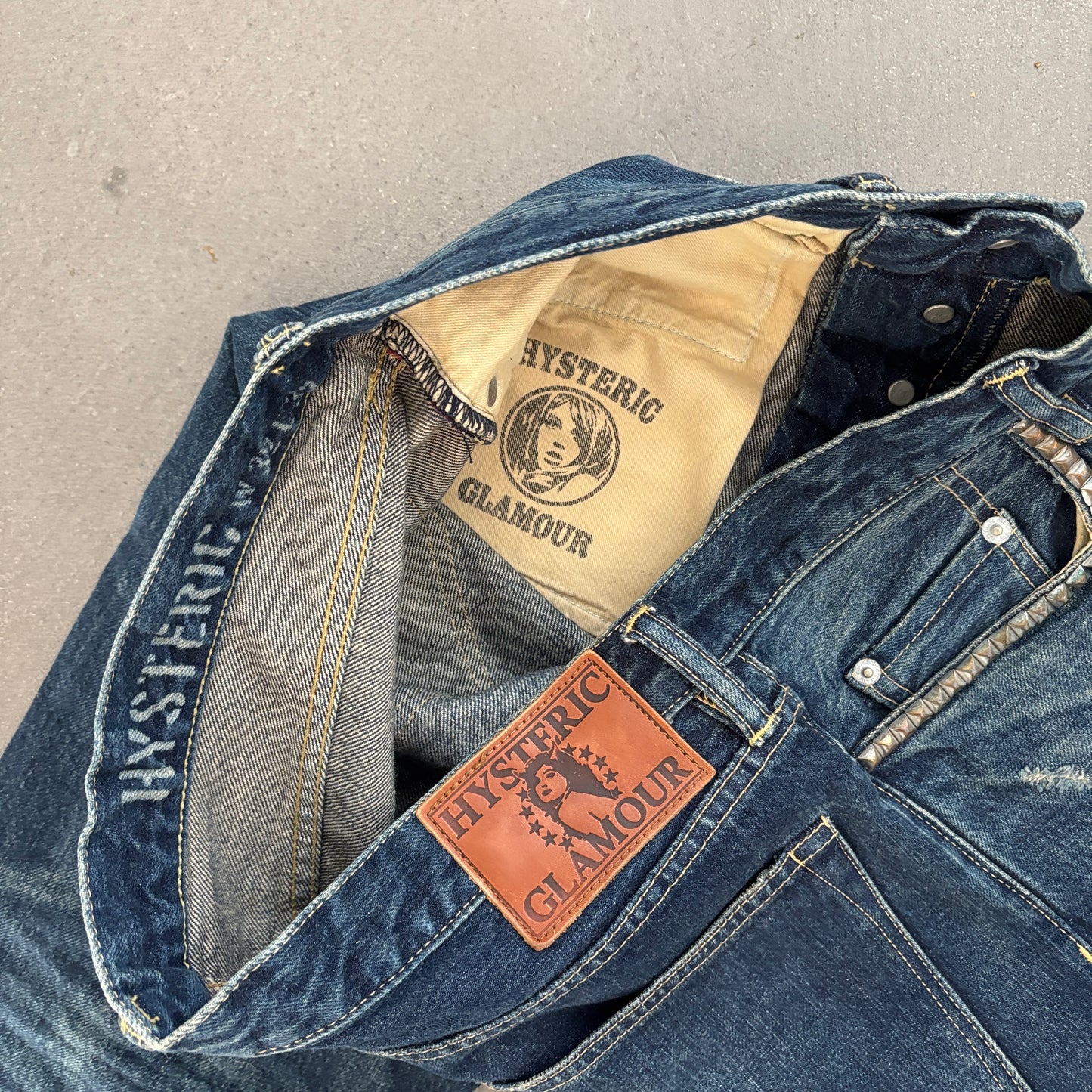 HYSTERIC GLAMOUR STUDDED SELVEDGE DENIM #5 [W30]