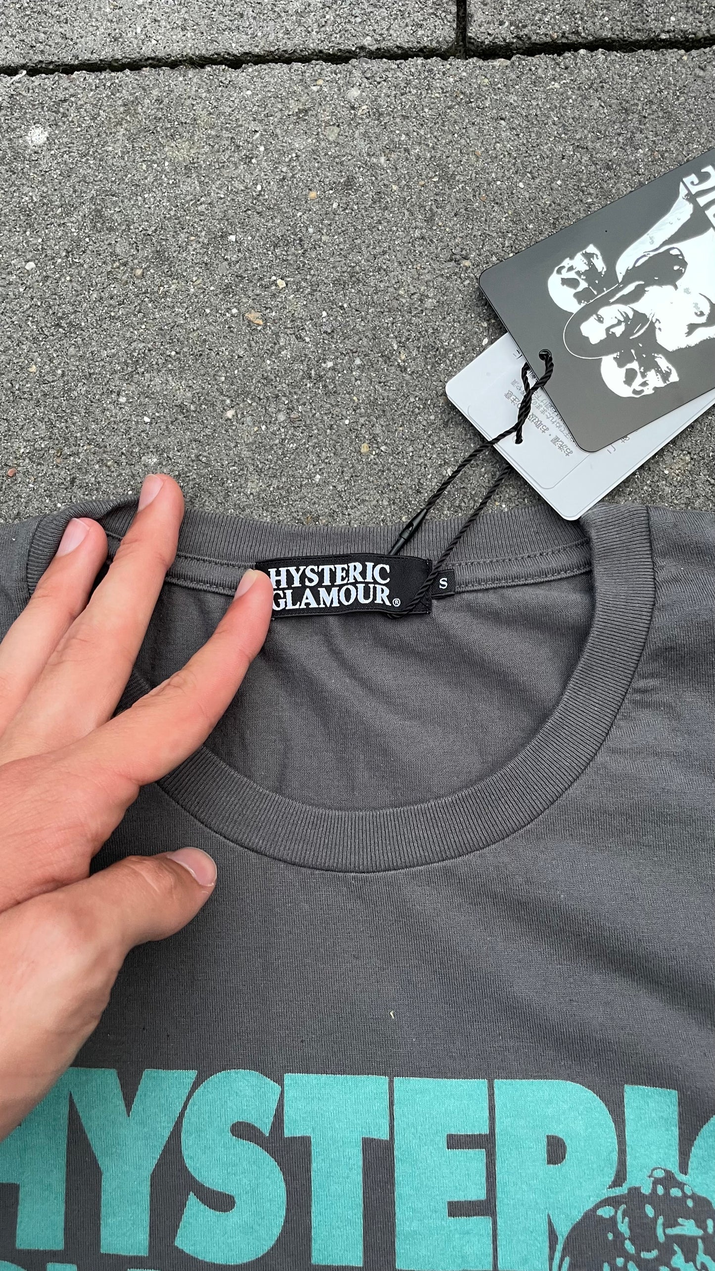 HYSTERIC GLAMOUR MANCHES LONGUES GRIS NOUVEAU [S]