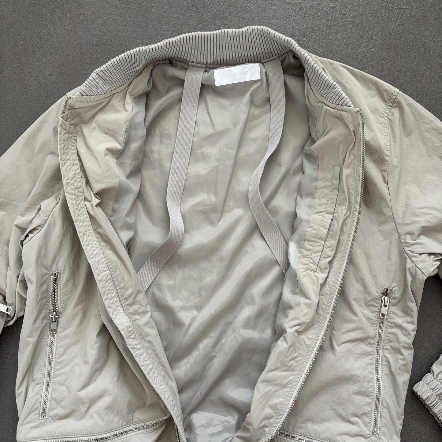 HELMUT LANG ZIP NYLON BOMBER JACKET [M]