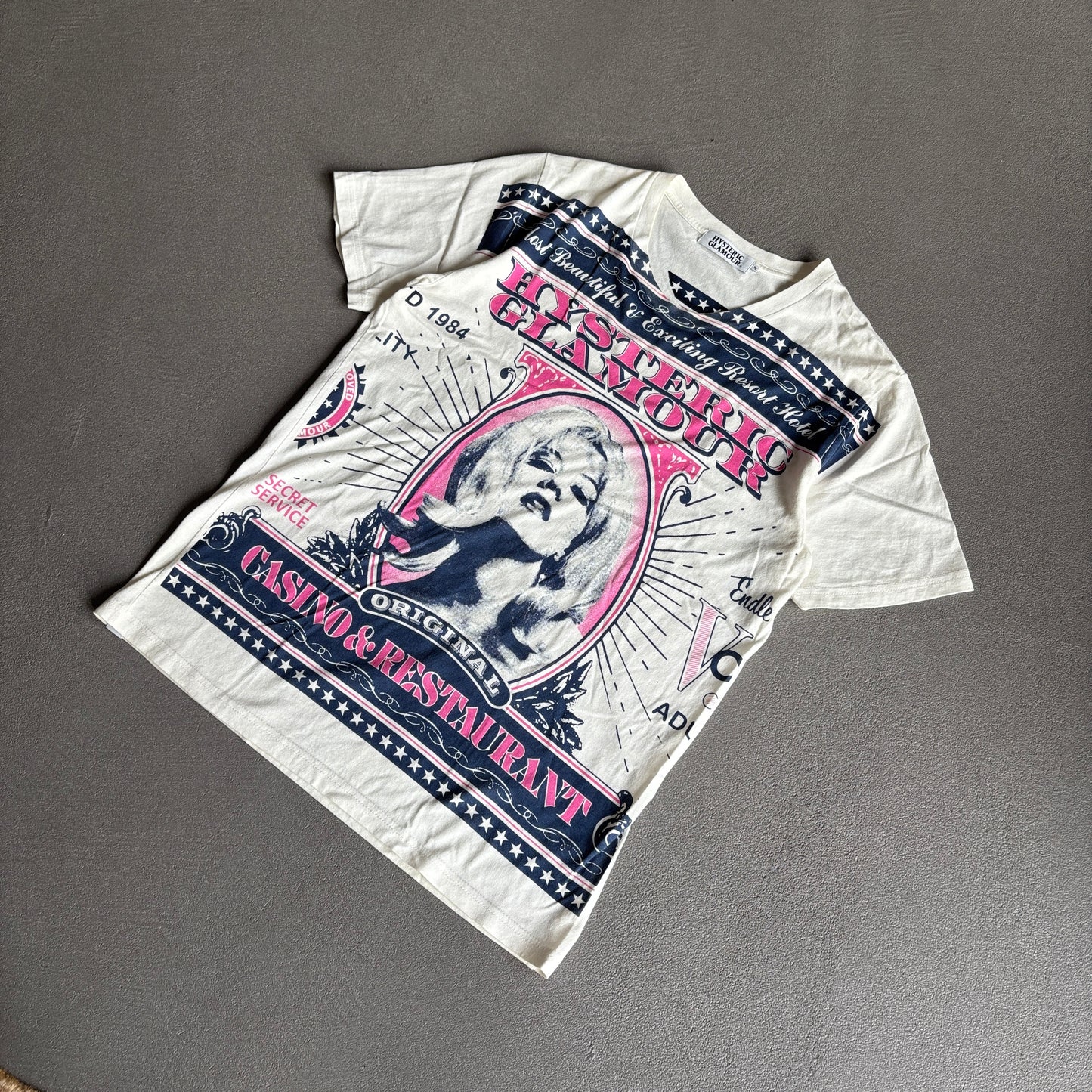 HYSTERIC GLAMOUR CASINO TEE WHITE [M]