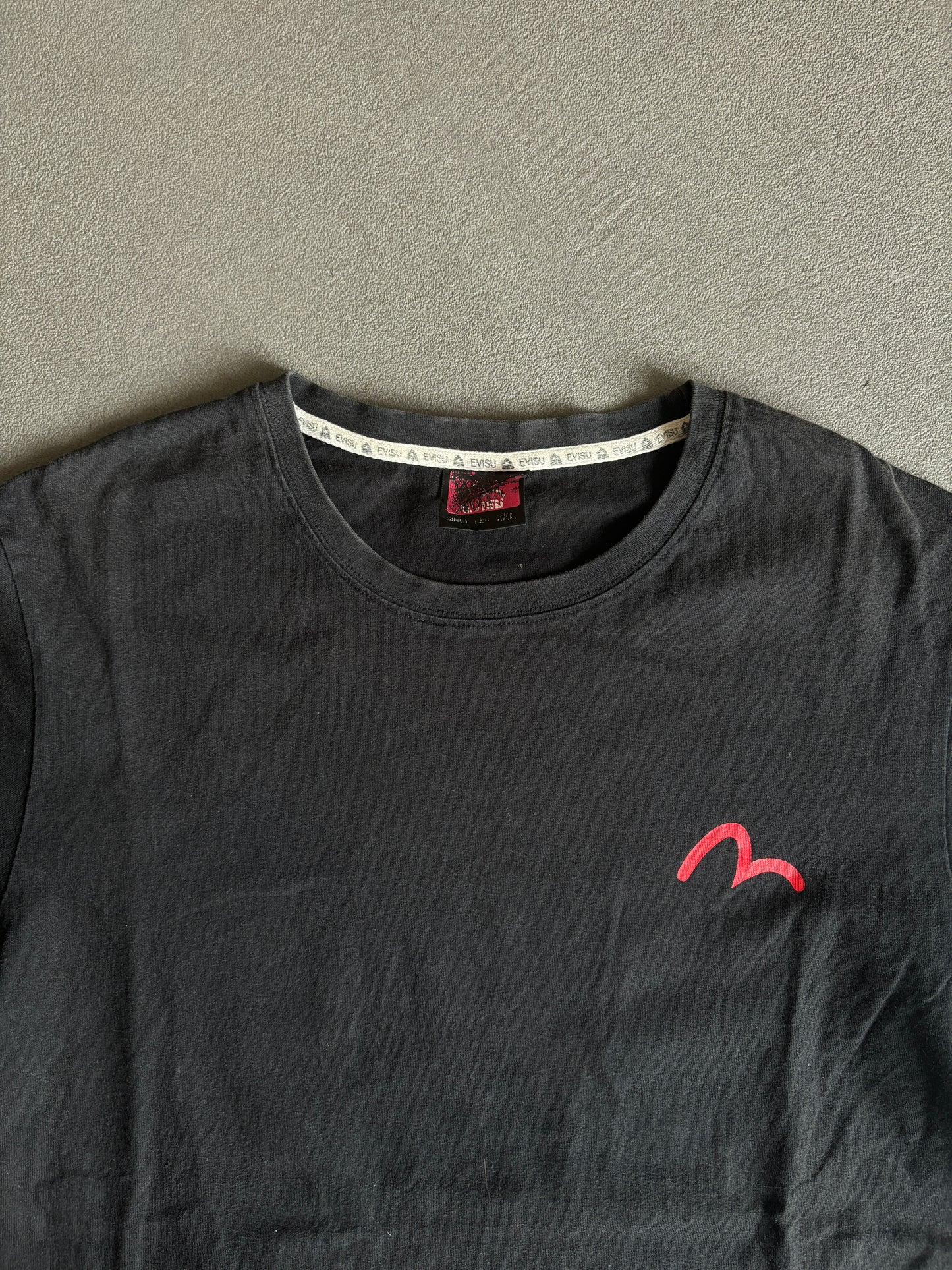 EVISU DIACOCK TEXT TEE NERO [L]