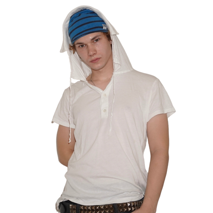 ANN DEMEULEMEESTER HOODED TOP [M]