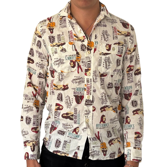 HYSTERIC GLAMOUR ALL OVER PRINT SHIRT [M]