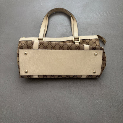 GUCCI CANVAS D-RING ABBEY TOTE BAG