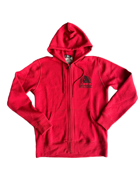 Hysteric Glamour hoodie red zip-up - Tomvintage