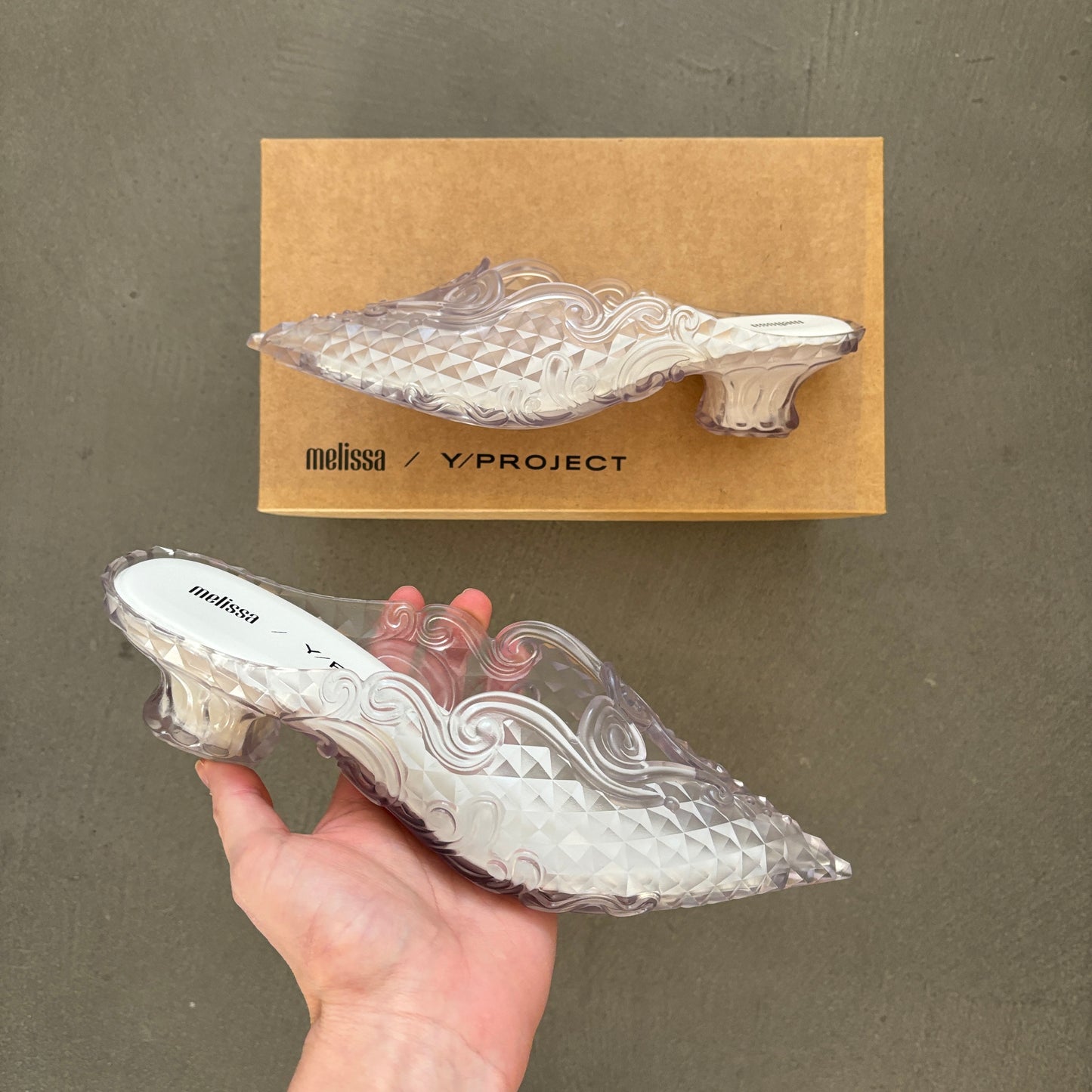 Y/PROJECT X MELISSA COURT SHOE MULES WHITE [NEW]