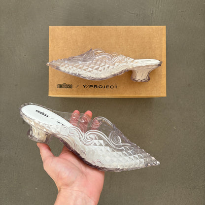 Y/PROJECT X MELISSA COURT SHOE MULES WHITE [NEW]