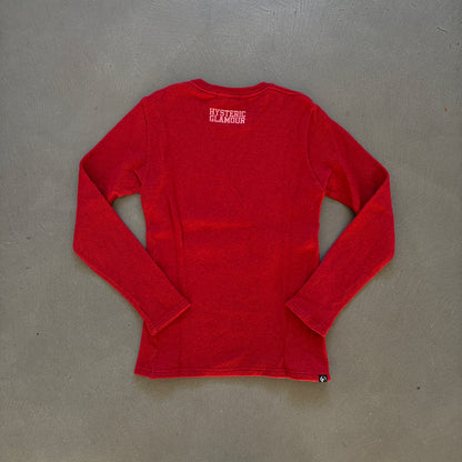 HYSTERIC GLAMOUR WE FEEL LIKE YOU DO SWEATER RED [S]
