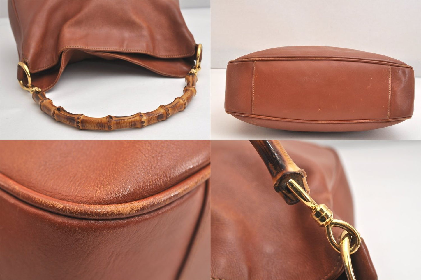 GUCCI BY TOM FORD LEATHER BAG BROWN