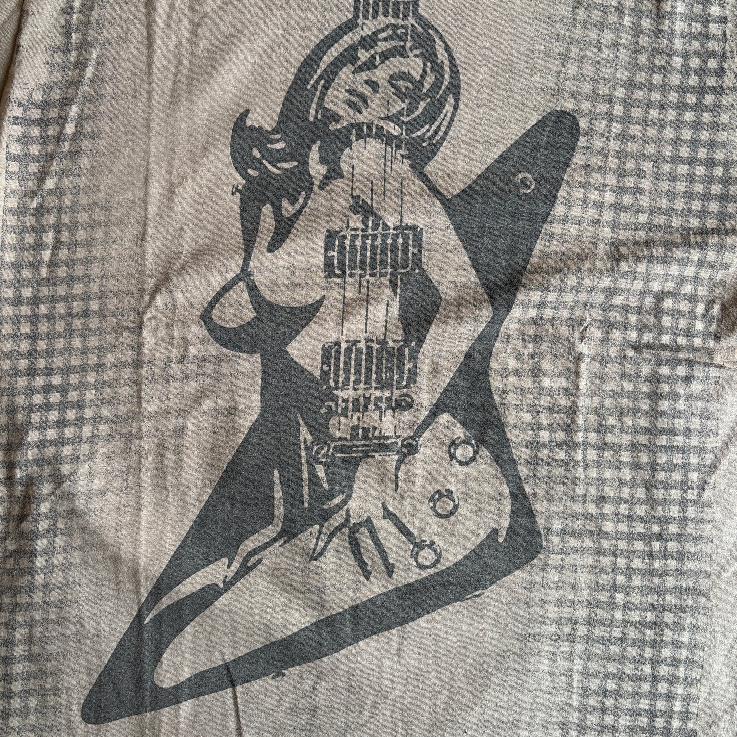 HYSTERIC GLAMOUR GUITAR GIRL TEE OLIVE [L]