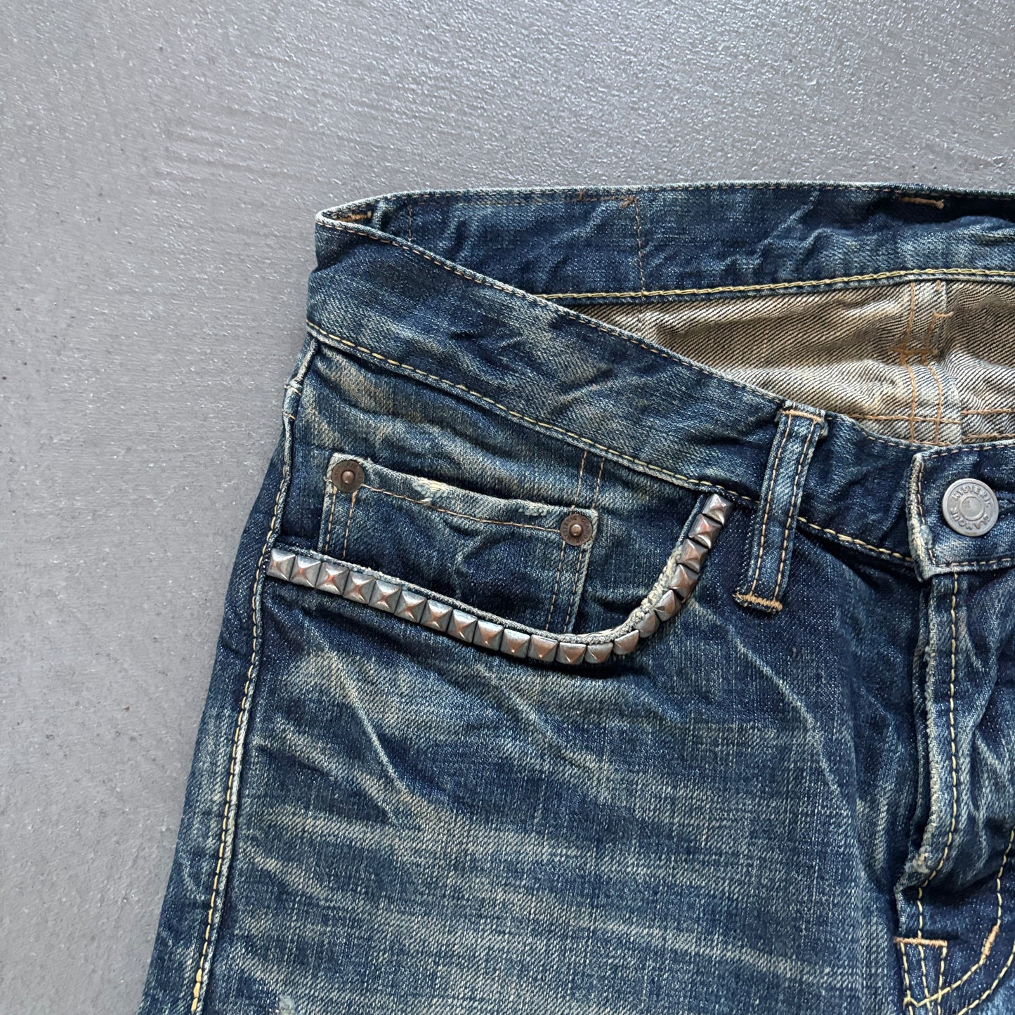 HYSTERIC GLAMOUR SAND FADE STUDDED DENIM [W28]