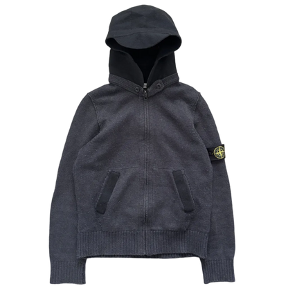 AW2010 STONE ISLAND KNITTED HOODIE GREY [M]