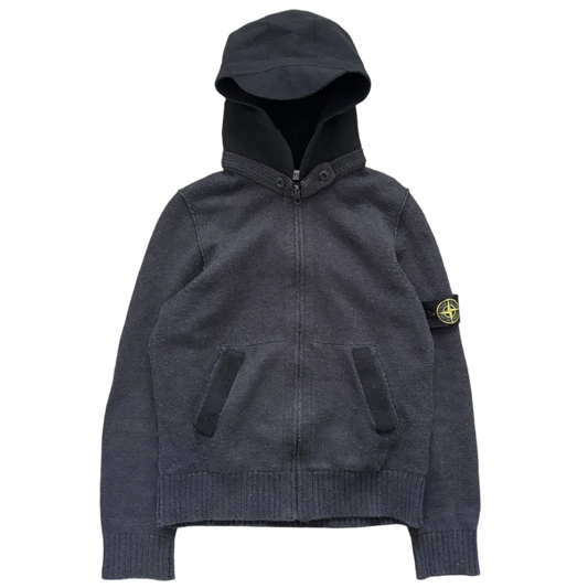 AW2010 STONE ISLAND KNITTED HOODIE GREY [M]