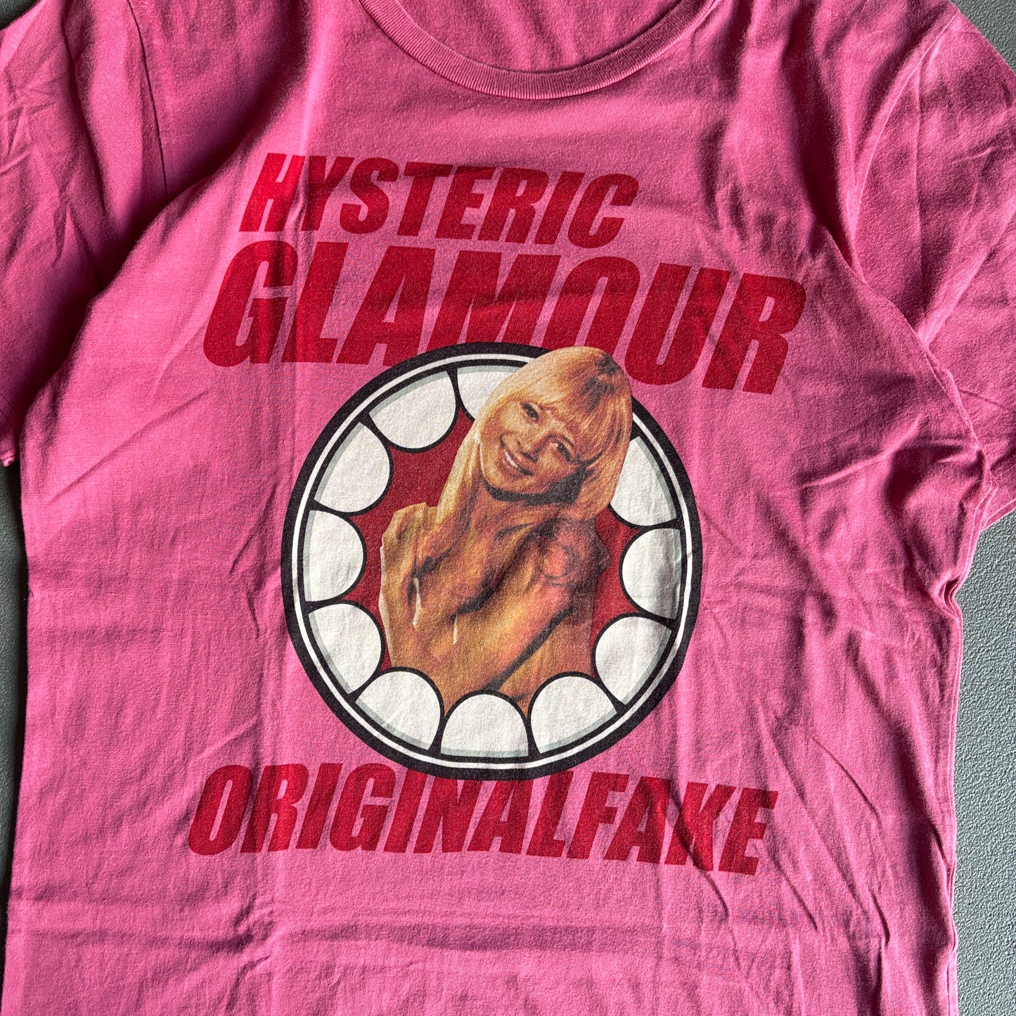 HYSTERIC GLAMOUR ORIGINAL FAKE TEE PINK [M]