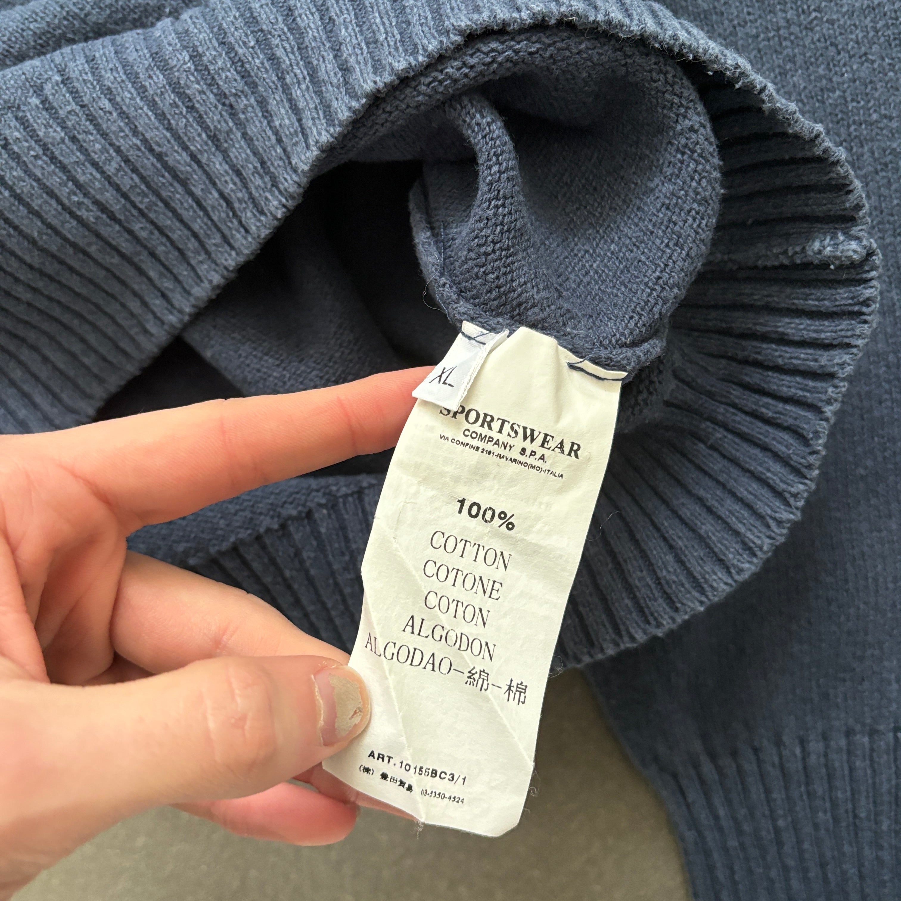 2000S STONE ISLAND BUTTONUP SWEATER BLUE [L] – TOMVINTAGE