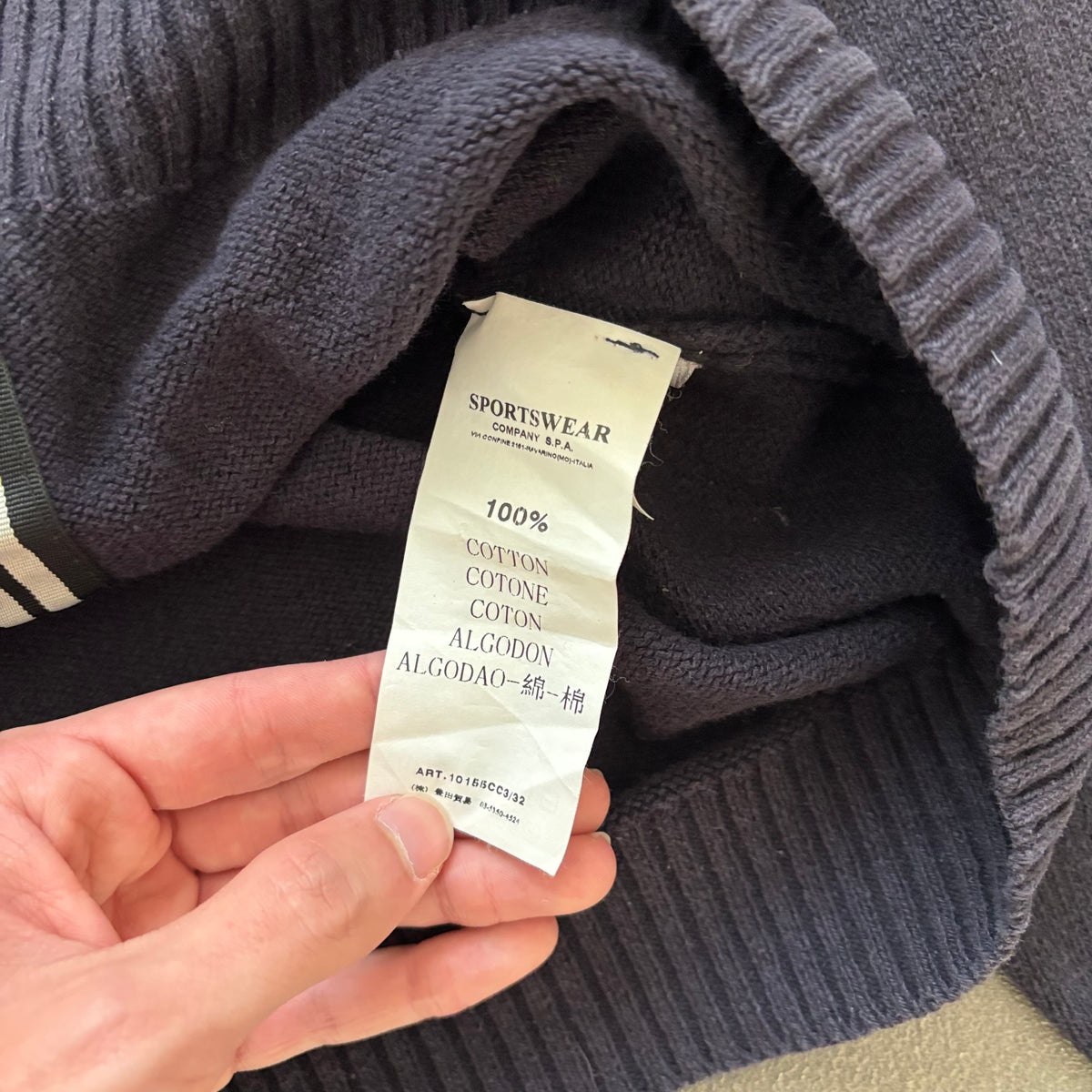 2010S STONE ISLAND ZIP-SWEATER NAVY [L]
