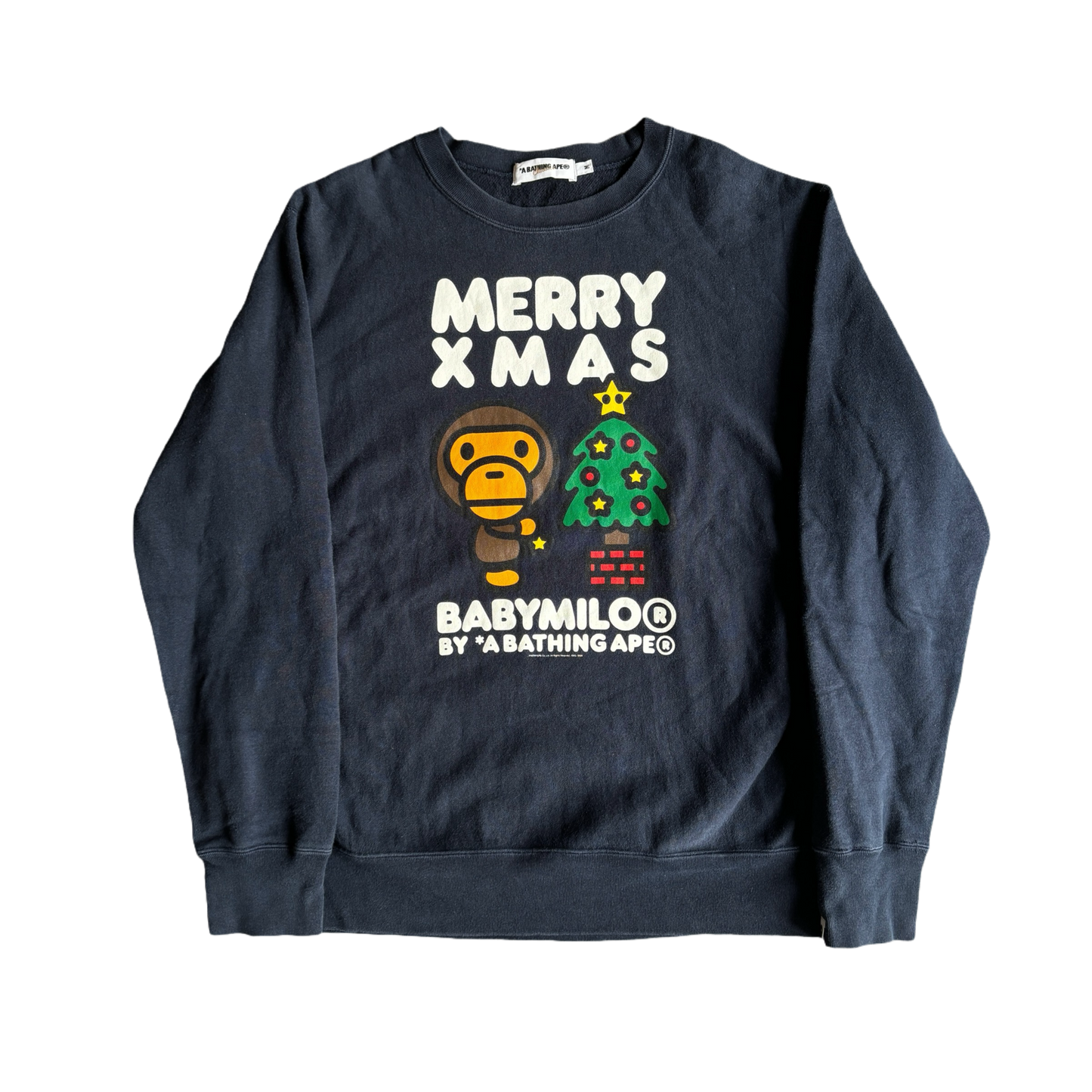 BAPE MERRY XMAS PULL MARINE [M]