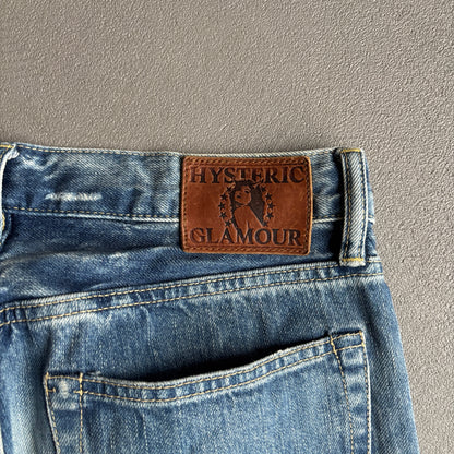 HYSTERIC GLAMOUR LIGHT WASH STUDDED SELVEDGE DENIM [W30]