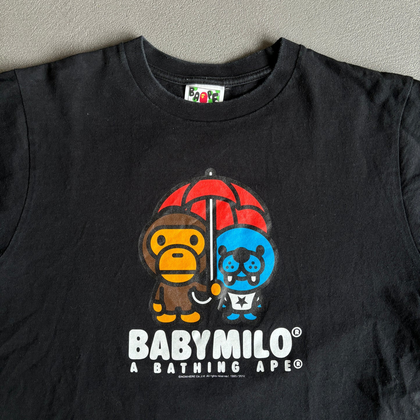 BAPE BABY MILO UMBRELLA TEE BLACK [M]