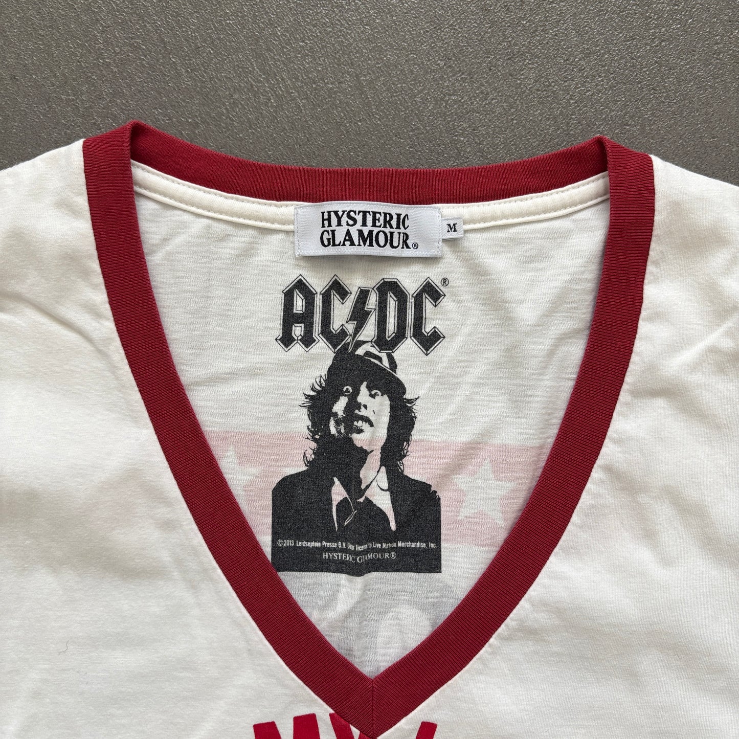 HYSTERIC GLAMOUR ACDC V-NECK TEE [M]