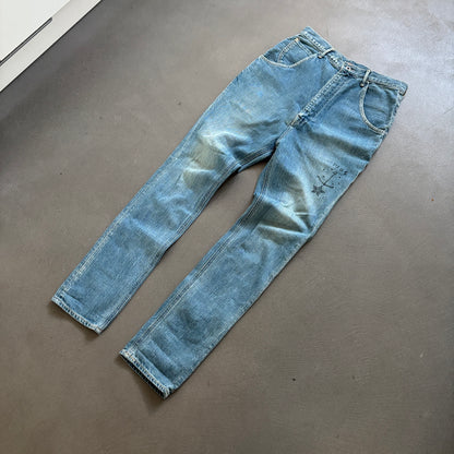 KAPITAL BUTTON BUCKLE JEANS [W30]