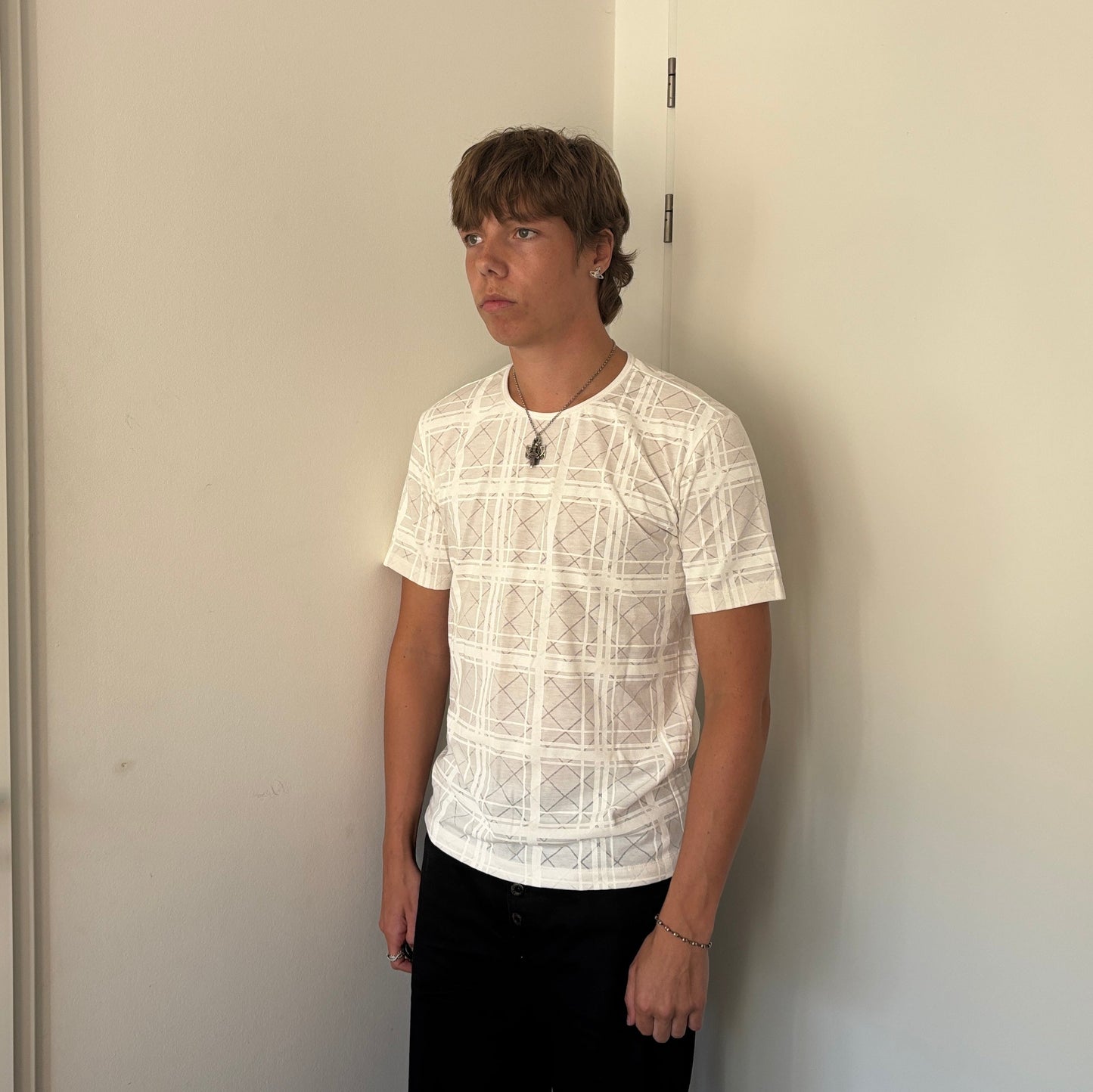 ISSEY MIYAKE ALL OVER PRINT TEE WHITE [M]