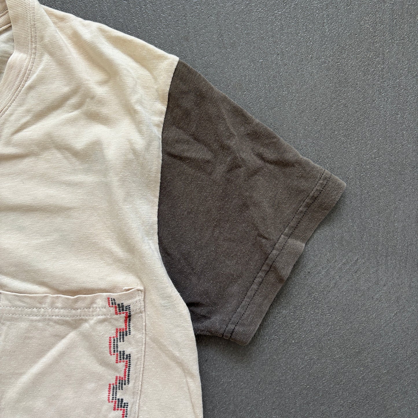 KAPITAL POCKET TEE TWO-TONE [L]