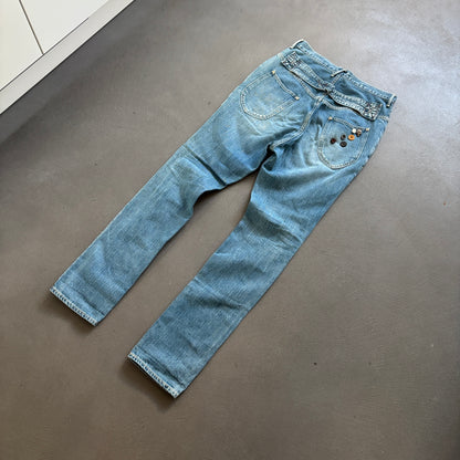 KAPITAL BUTTON BUCKLE JEANS [W30]