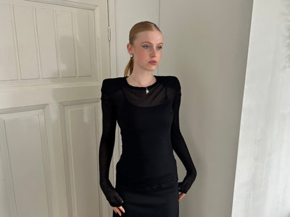 ANN DEMEULEMEESTER PADDED SHOULDERS TOP [M]
