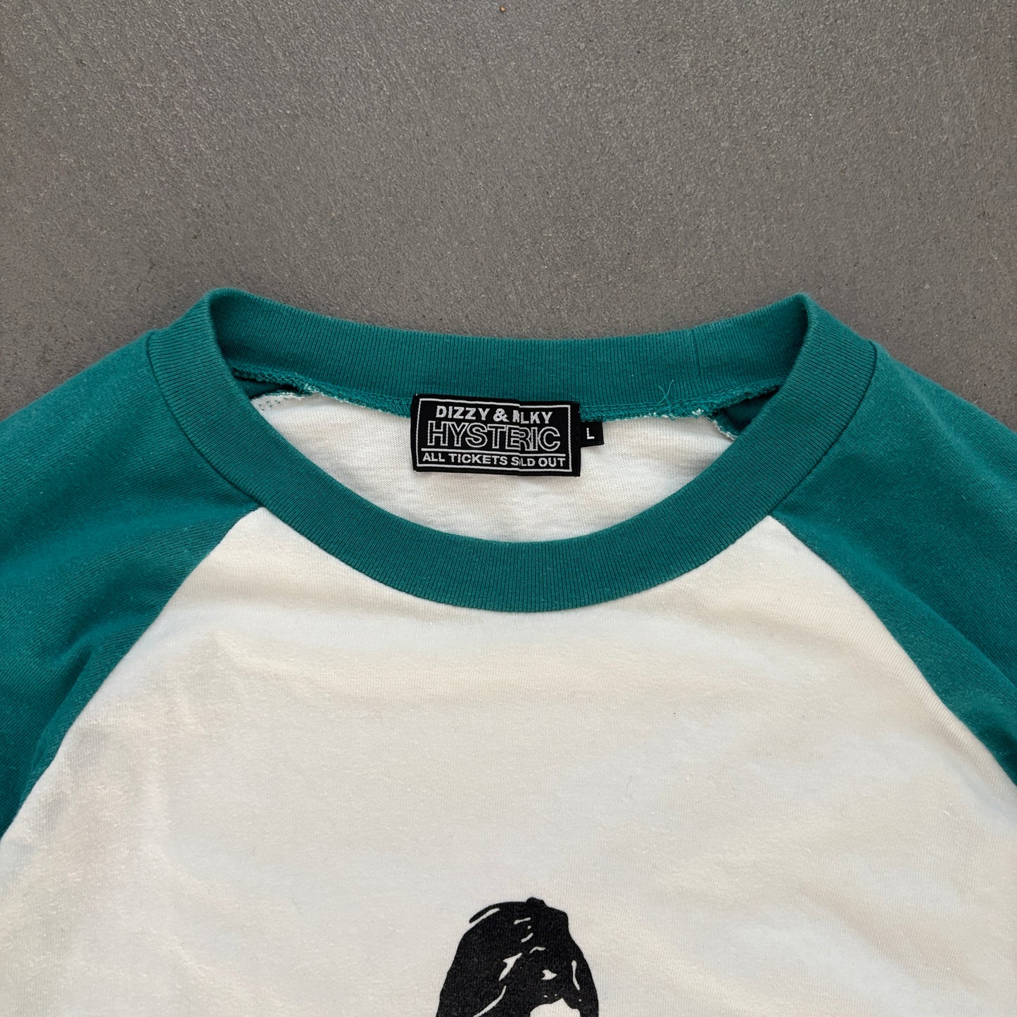 HYSTERIC GLAMOUR LOGO RAGLAN 3/4TH SLEEVE [L]