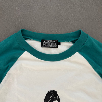 HYSTERIC GLAMOUR LOGO RAGLAN 3/4TH SLEEVE [L]
