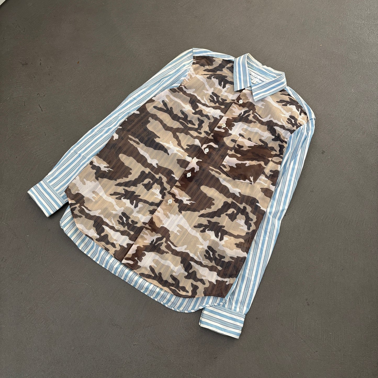 COMME DES GARCONS MESH CAMO SHIRT [S]
