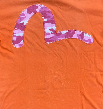 EVISU PINK CAMO SEAGULL TEE ARANCIONE [M]