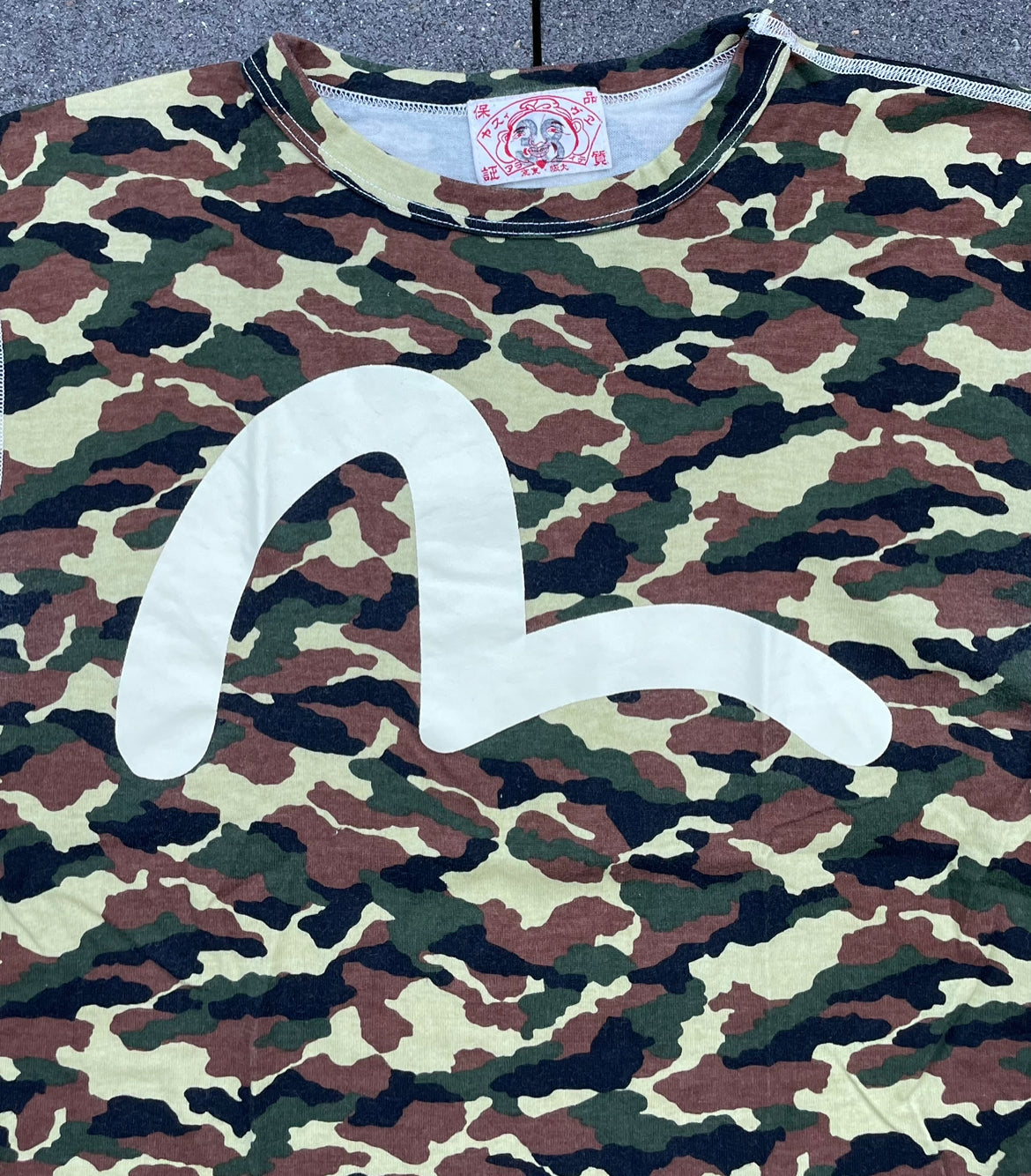 EVISU MAGLIETTA CAMO GABBIANO BIANCO [XS]