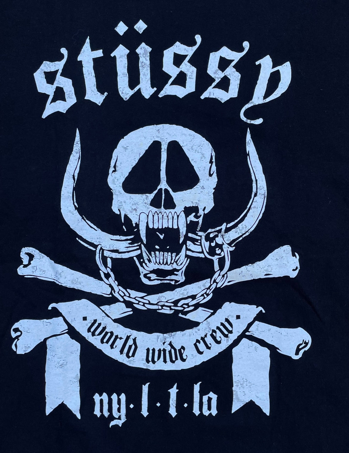 STUSSY 2000S SKULL TEE BLACK [L]