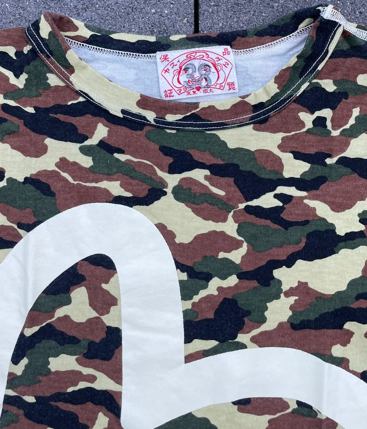 EVISU MAGLIETTA CAMO GABBIANO BIANCO [XS]