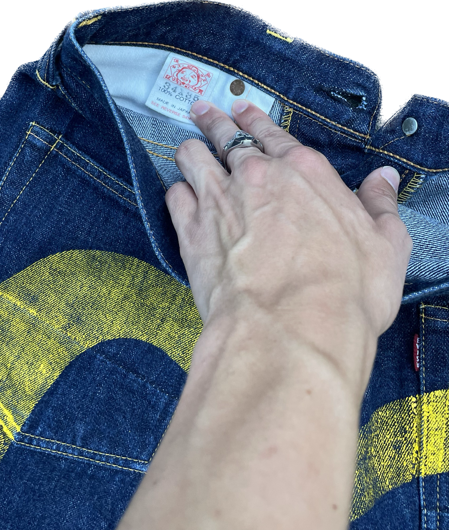 EVISU JEANS YELLOW DIACOCK [W30]