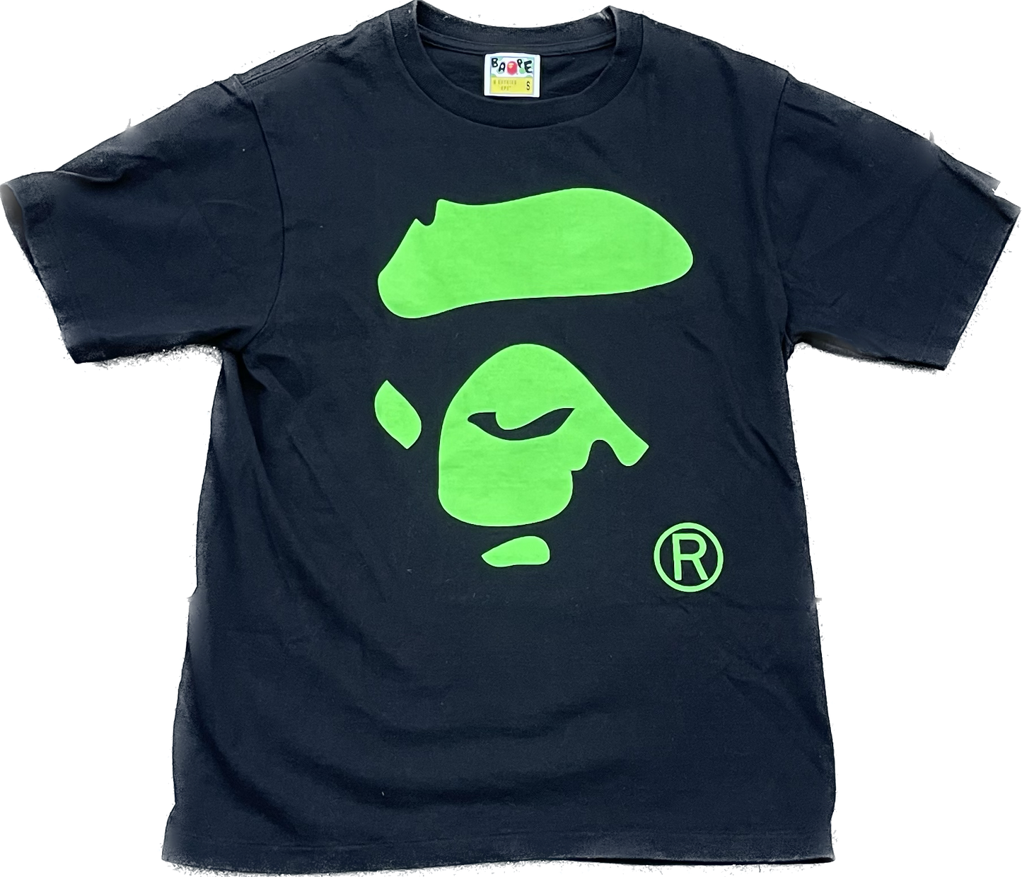 BAPE LIME FACE TEE BLACK [S]