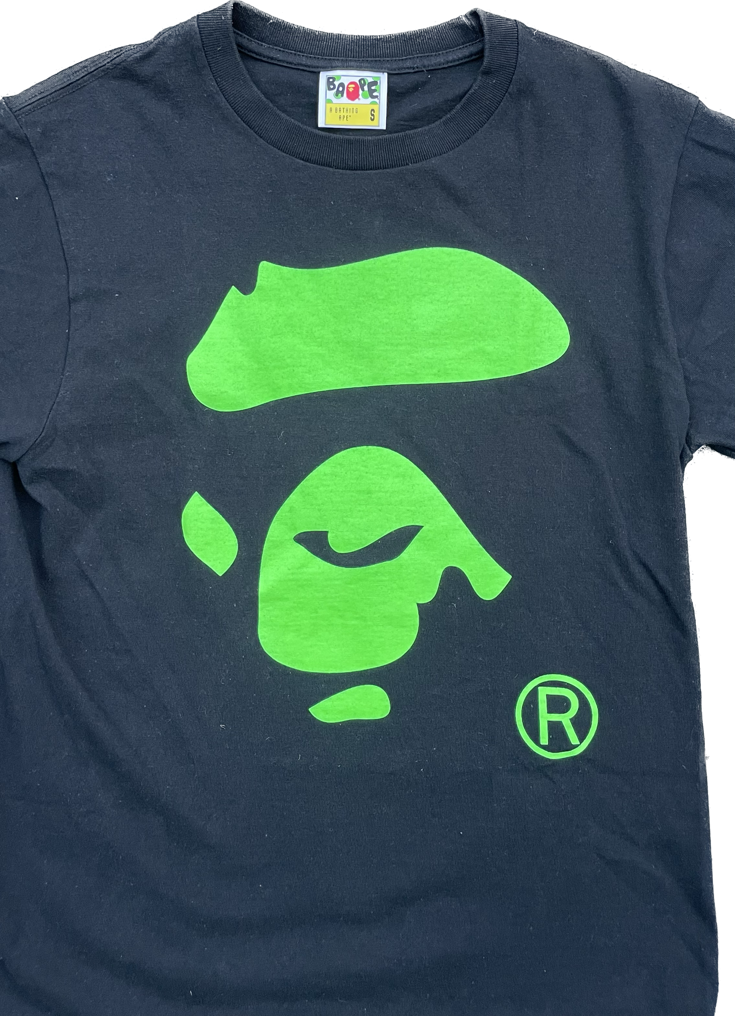 BAPE LIME FACE TEE BLACK [S]