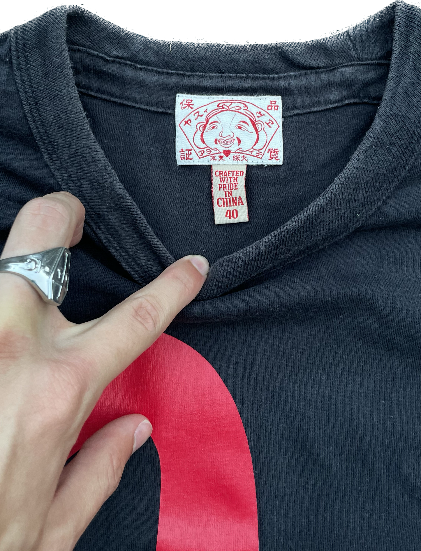 EVISU RED SEAGULL TEE NERO [M]