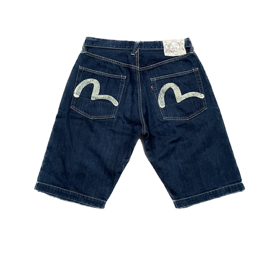 EVISU WHITE SEAGULL JORTS [W30]