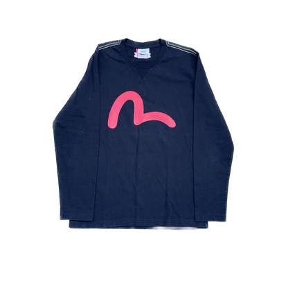 EVISU RED SEAGULL MANICA LUNGA BLU MARINO [M]