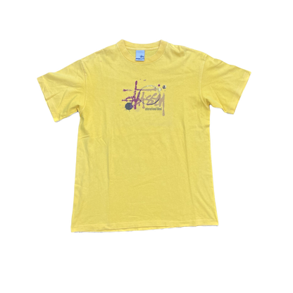 T-shirt SPLATTER STUSSY 2000S JAUNE [M]