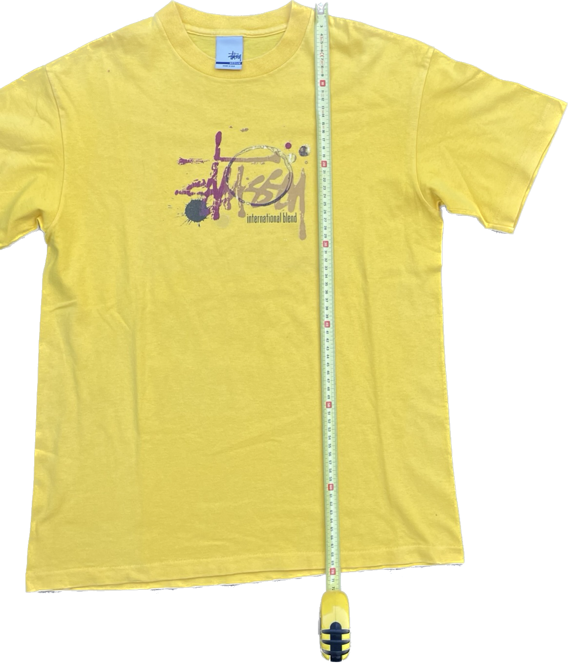 T-shirt SPLATTER STUSSY 2000S JAUNE [M]