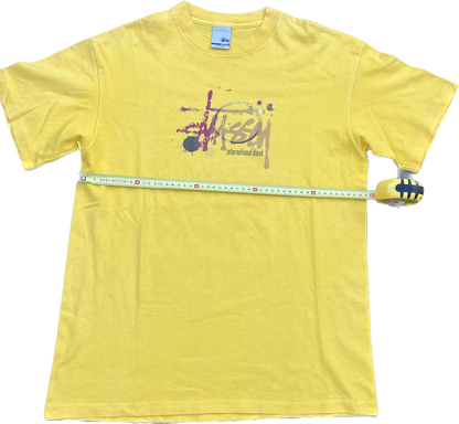 T-shirt SPLATTER STUSSY 2000S JAUNE [M]