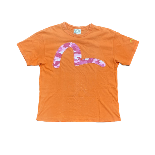 EVISU PINK CAMO SEAGULL TEE ARANCIONE [M]